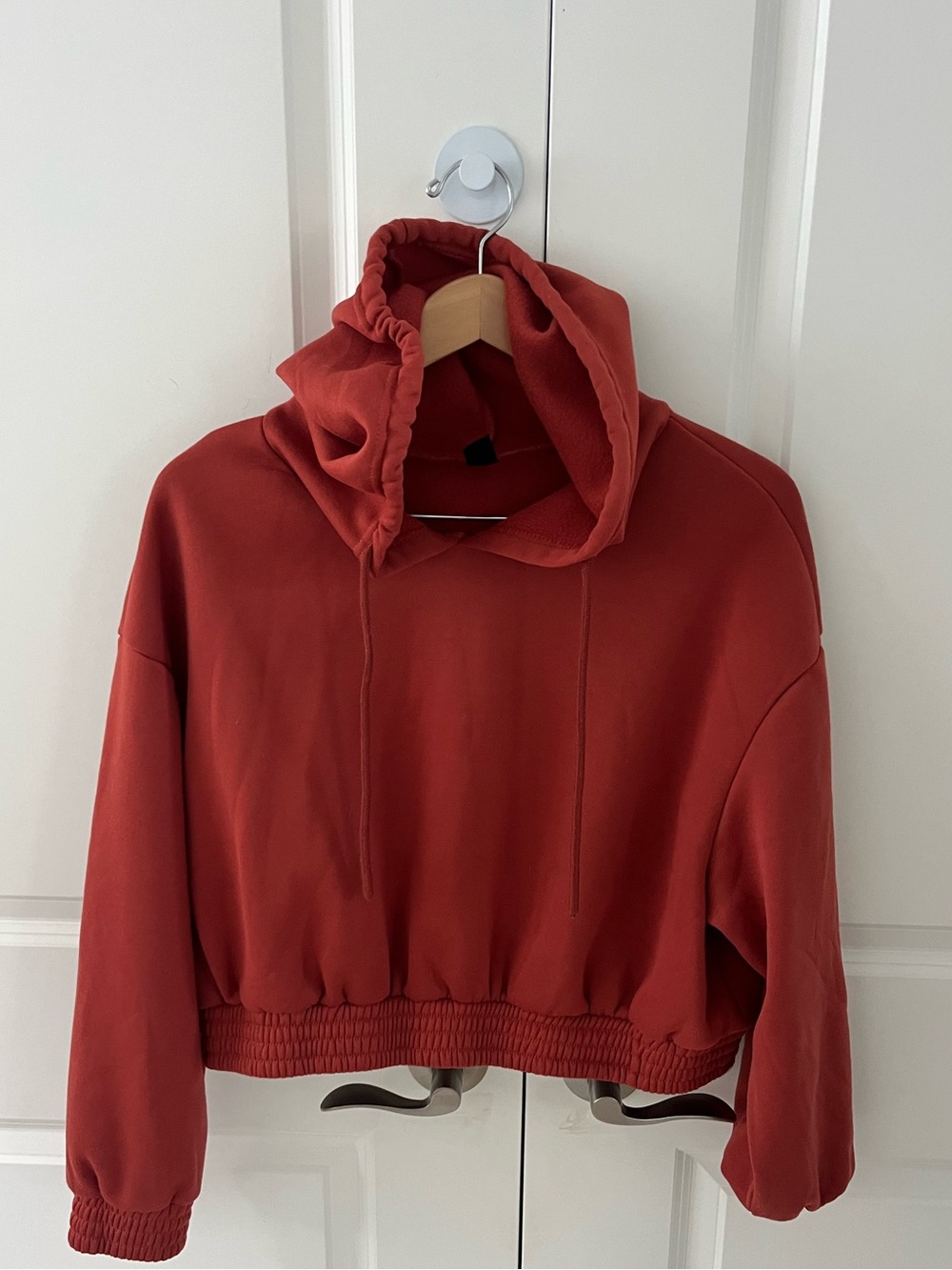 SHEIN curve women’s 2X Cropped Rust orange Hoodie -  Pullover Sweatshirt